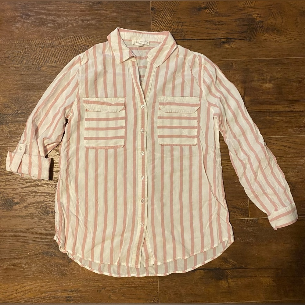 Striped Button-Up Shirt